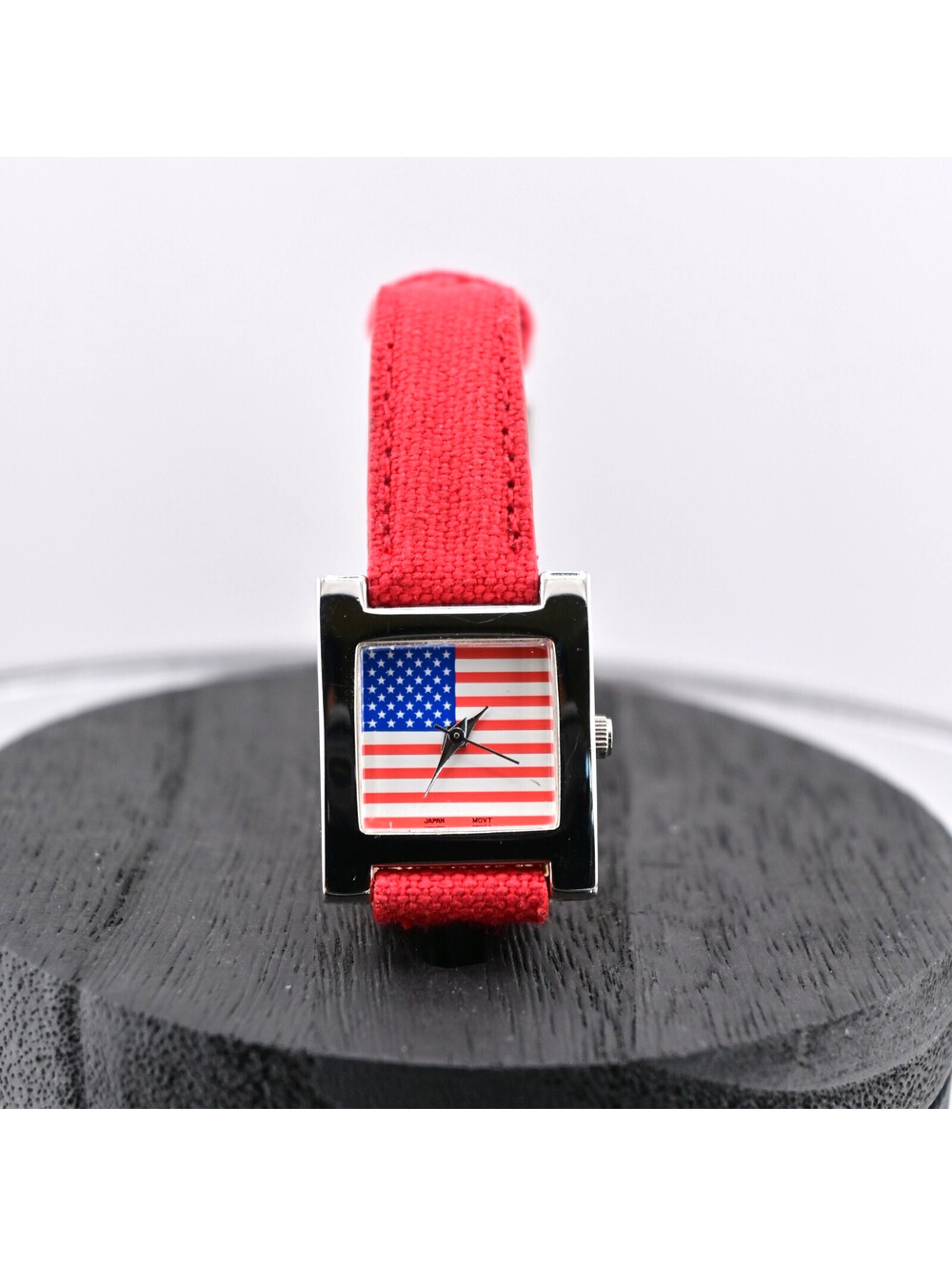 Vintage Gruen American Flag Square Dial Ladies Watch WORKING